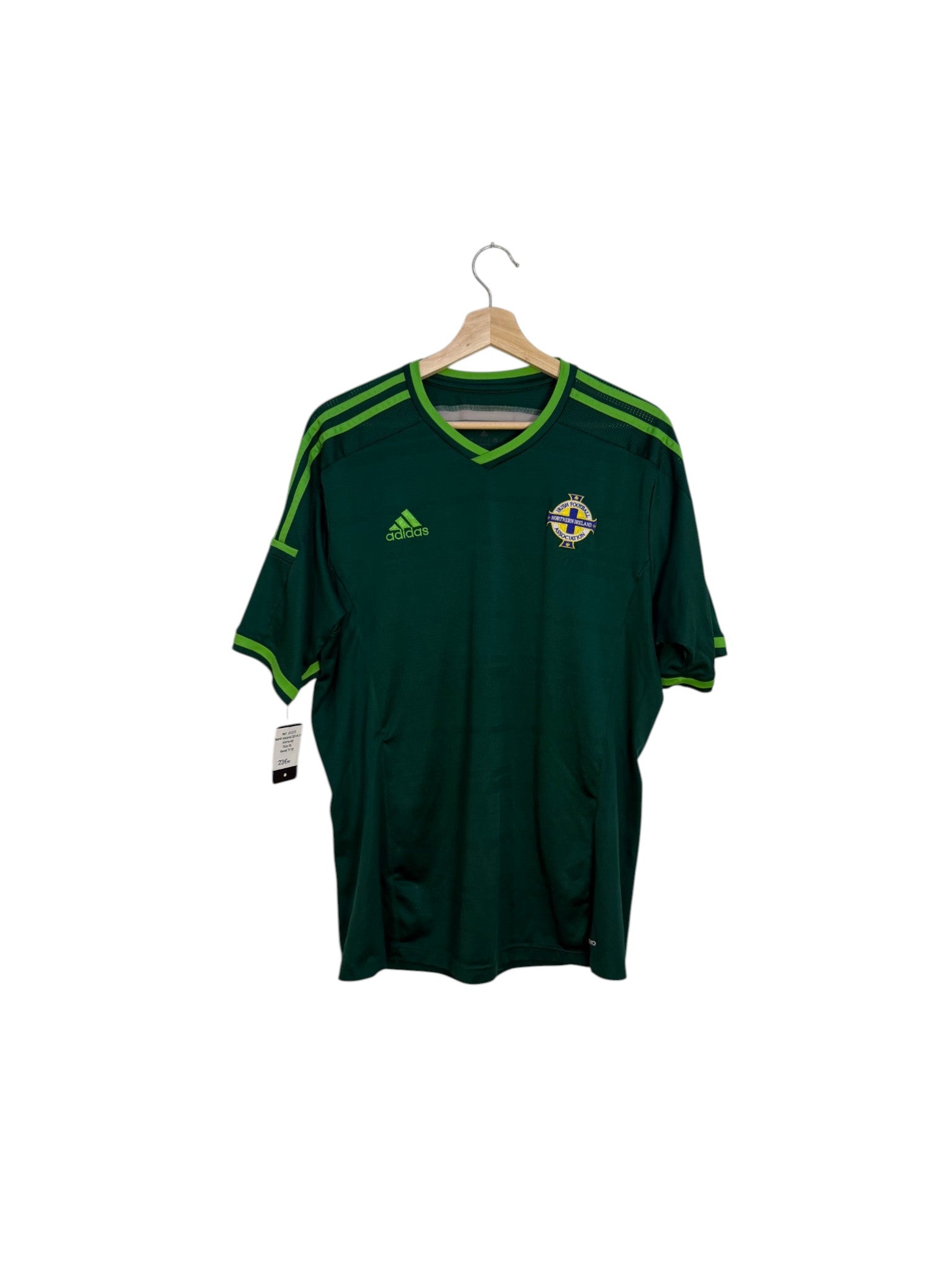 north ireland adidas football shirt dark green and green