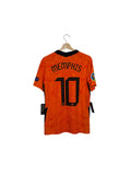 orange and black football shirt netherland memphis nameset