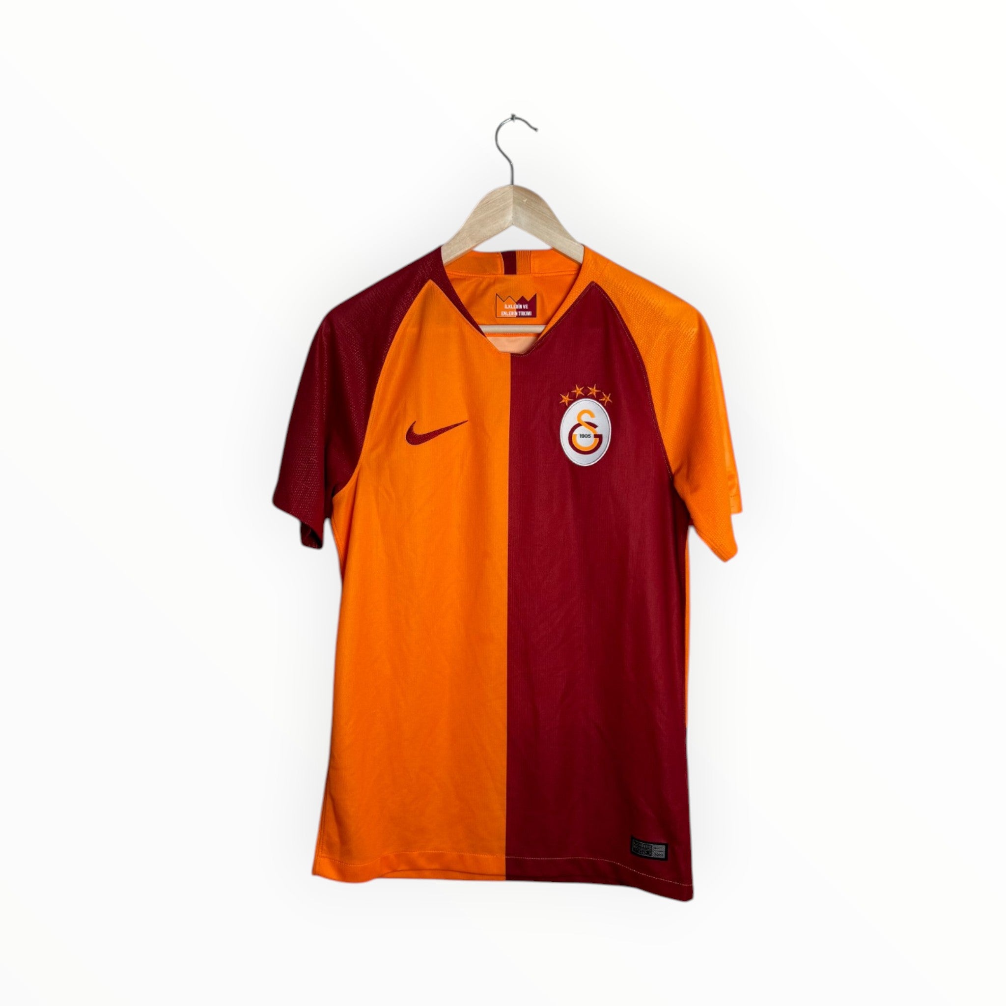 orange and red football shirt nike galatasaray