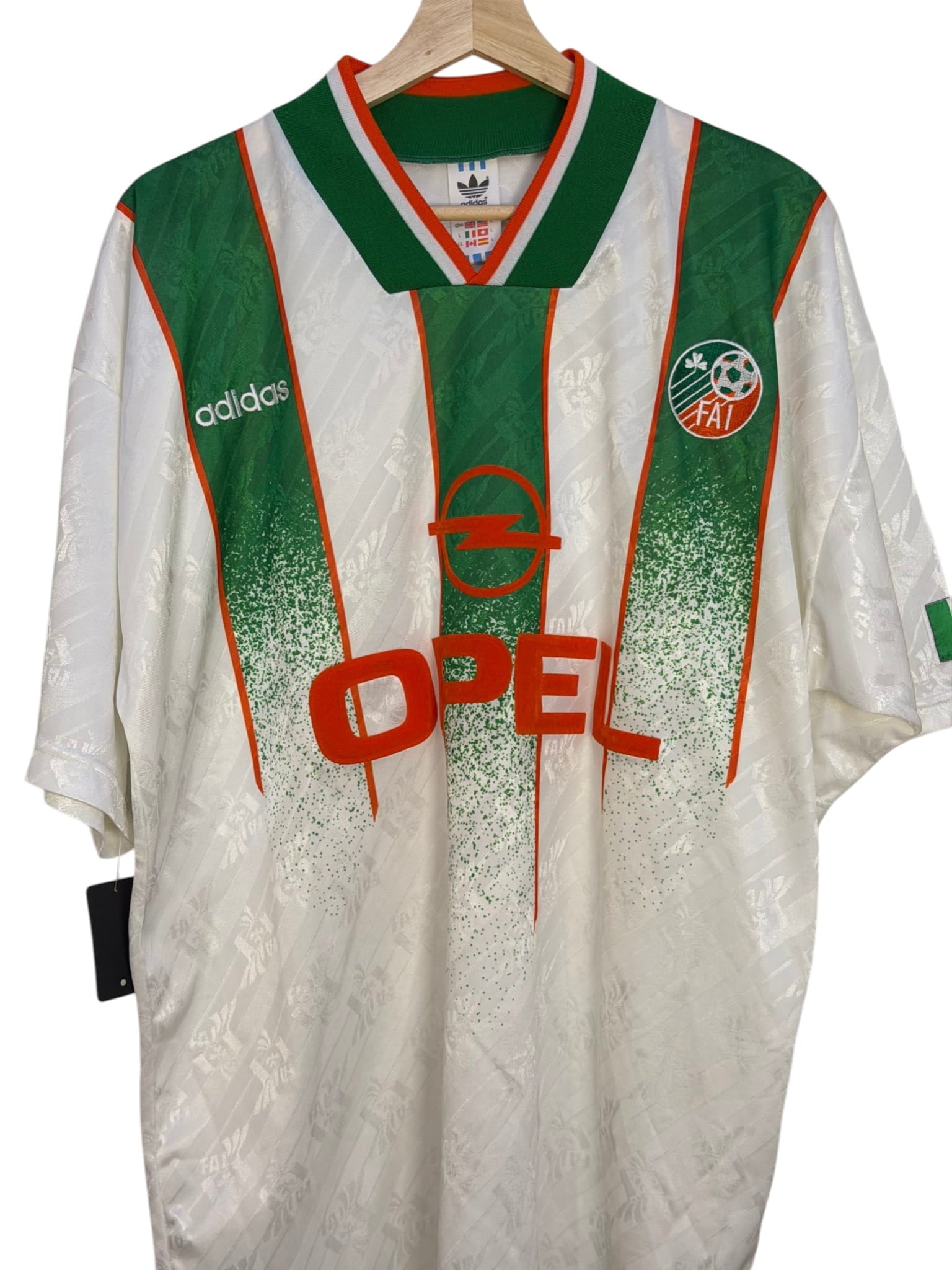 orange opel adidas ireland football jersey