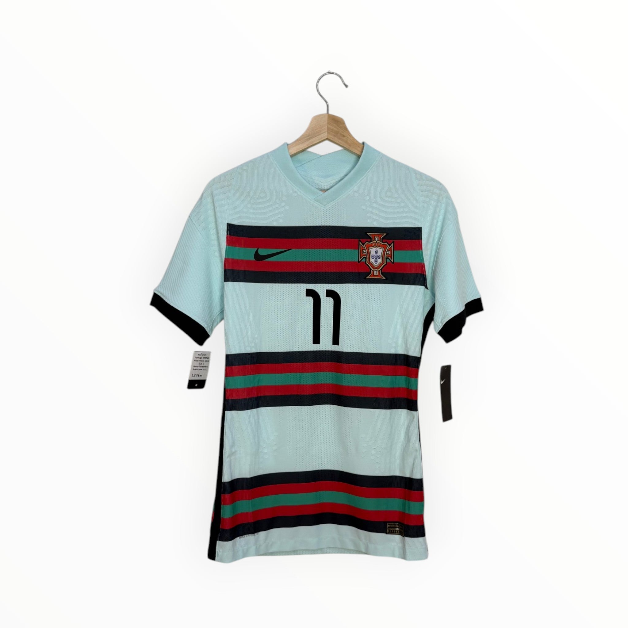 portugal football shirt mint green and black