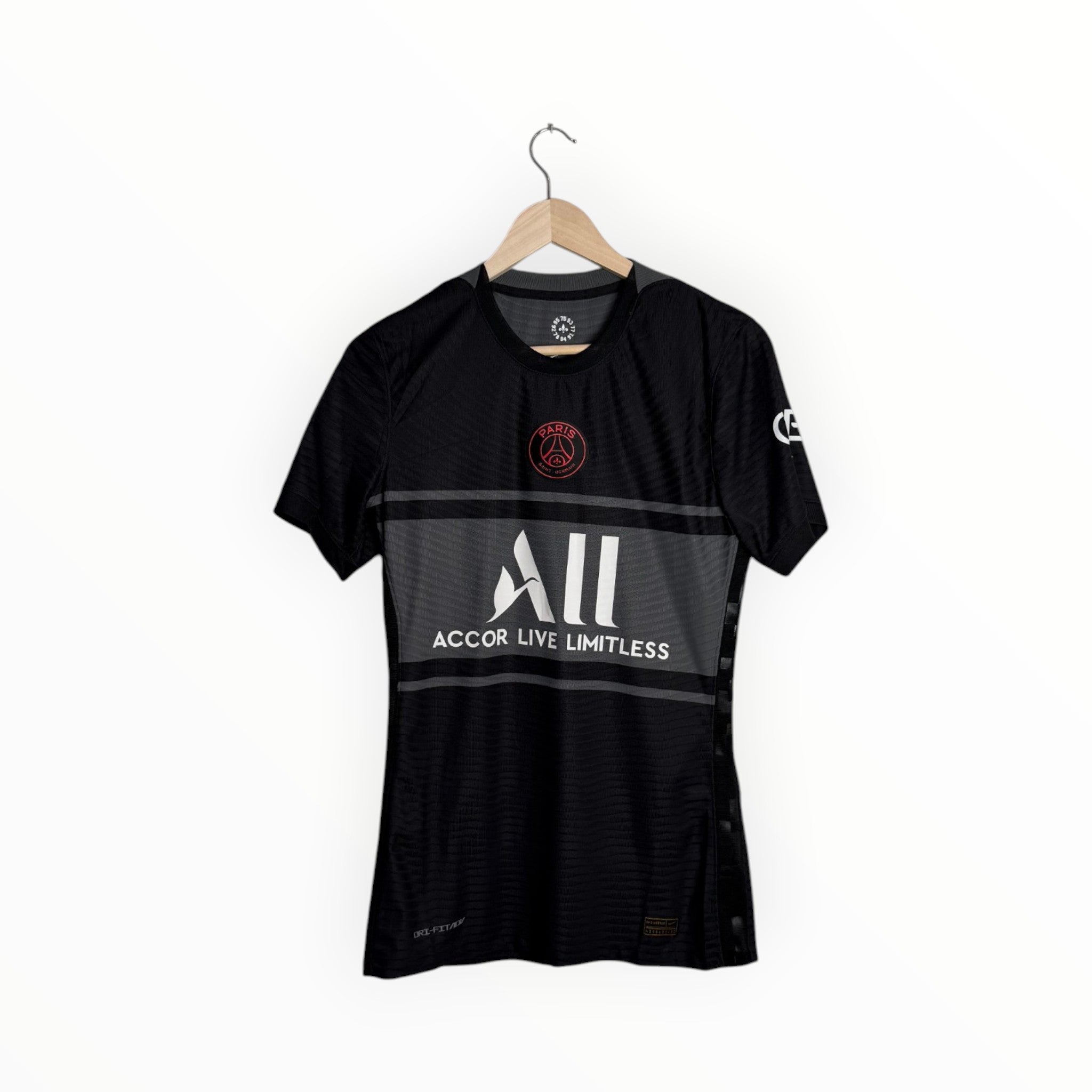 psg football shirt black and grey drifit adv