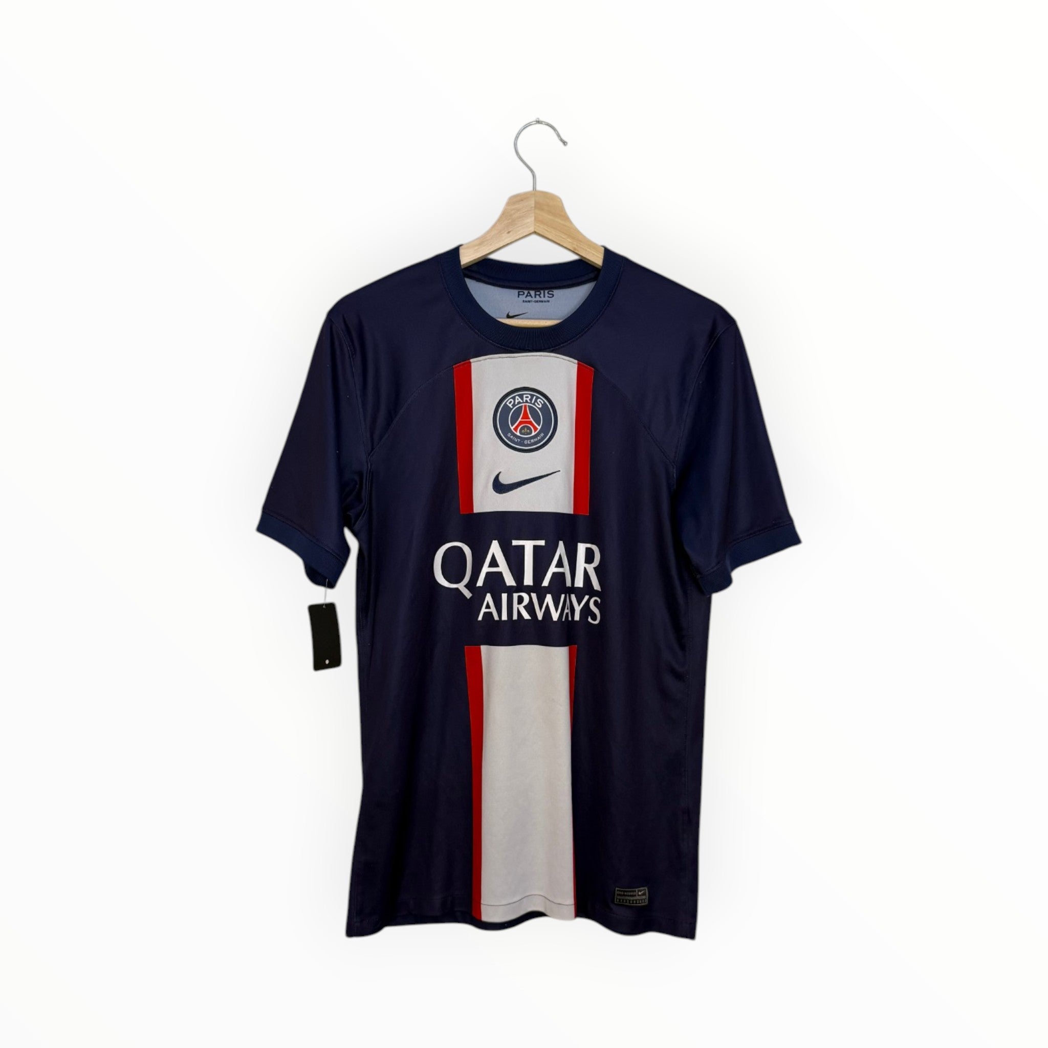 psg football shirt navy and white qatar airways nike