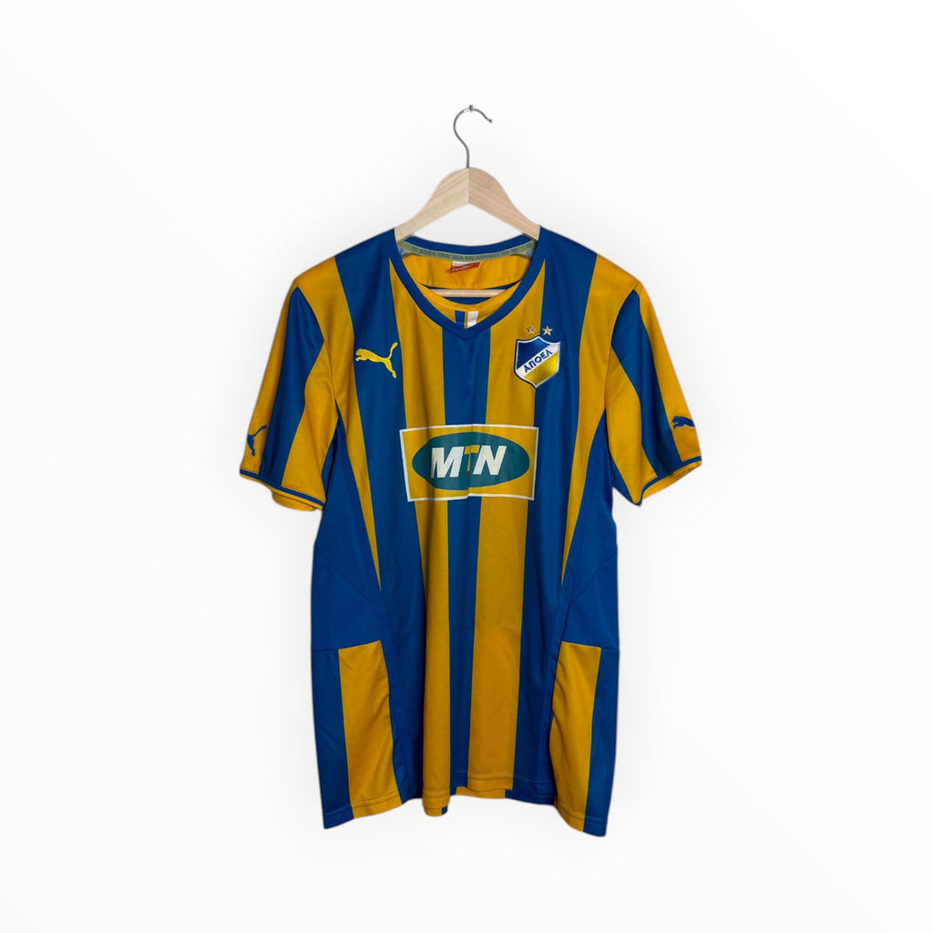 puma football shirt blue and yellow apoel