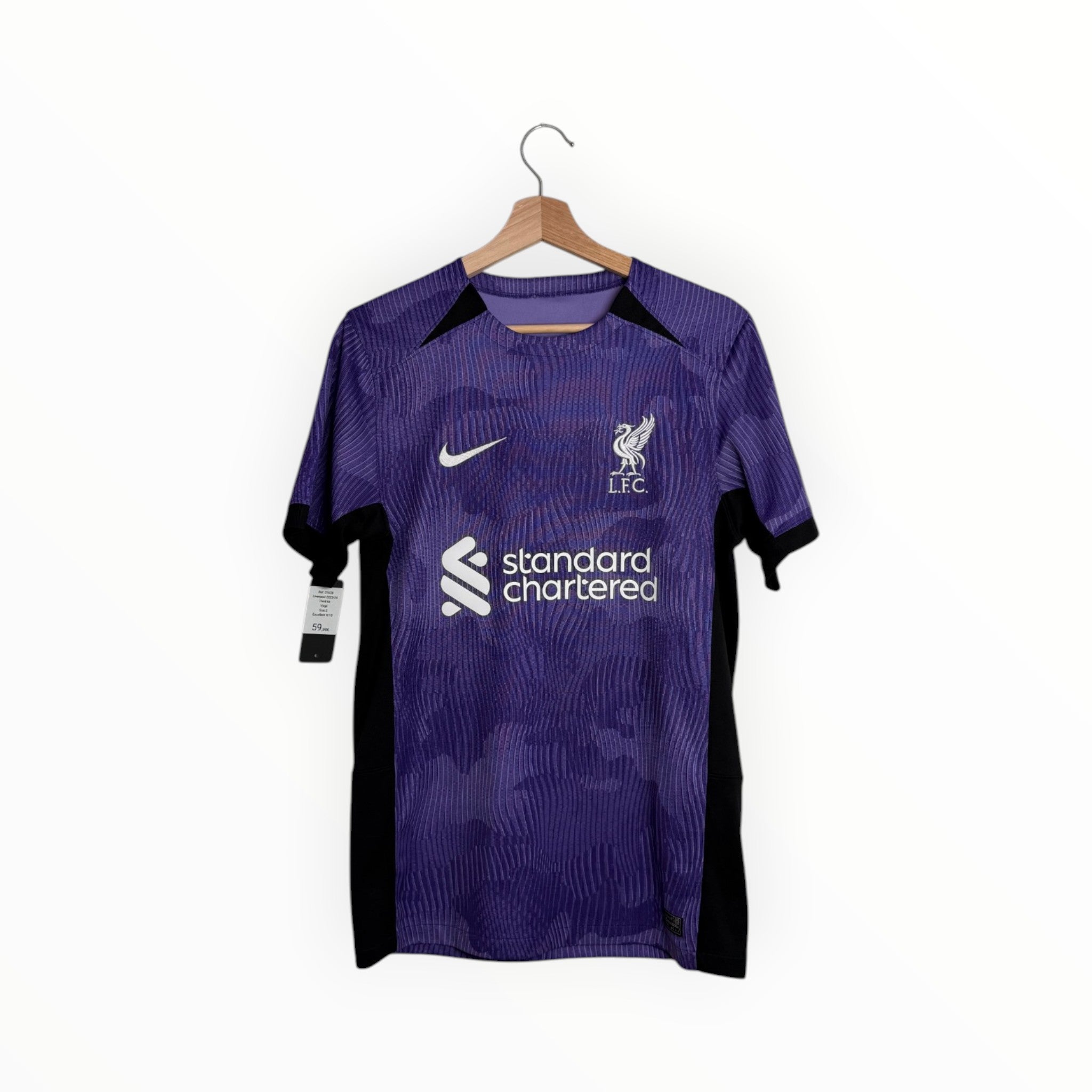 purple football shirt Liverpool fc 