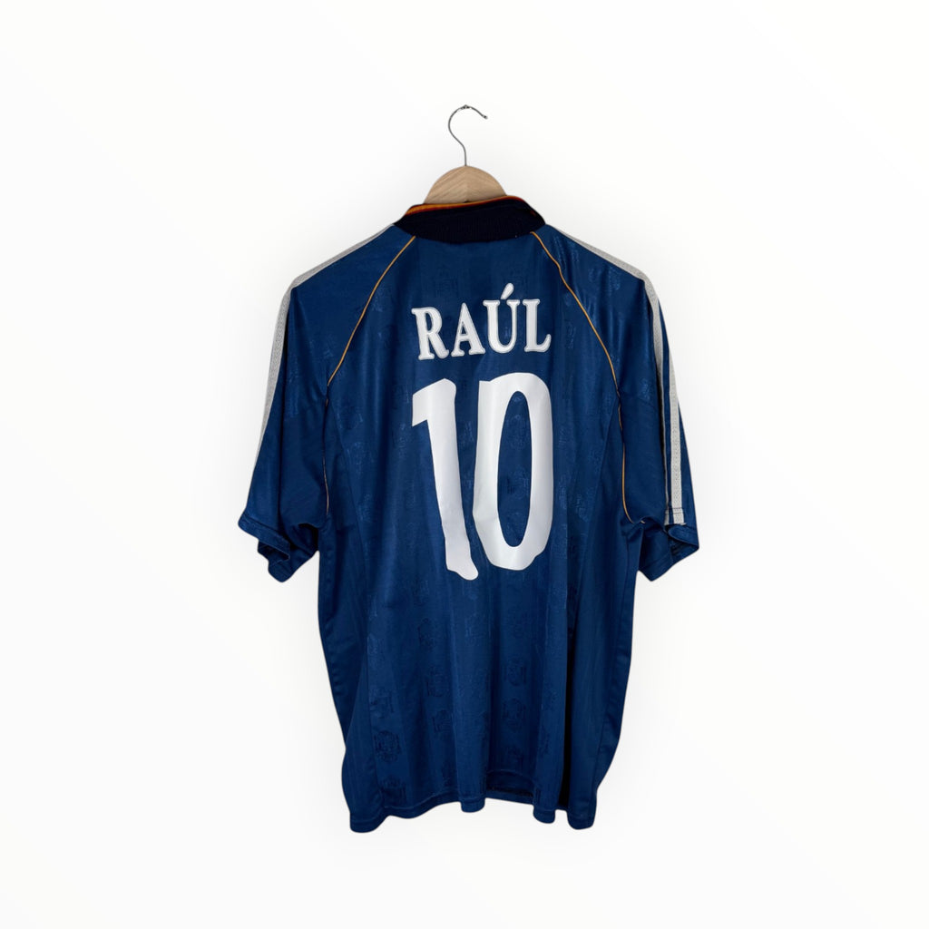 raul football shirt blue jersey spain
