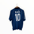 raul football shirt blue jersey spain