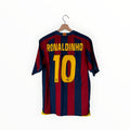 ronaldinho football shirt blue and red stripes barca