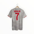 ronaldo football shirt grey and red