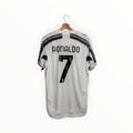 ronaldo juventus white and black football shirt