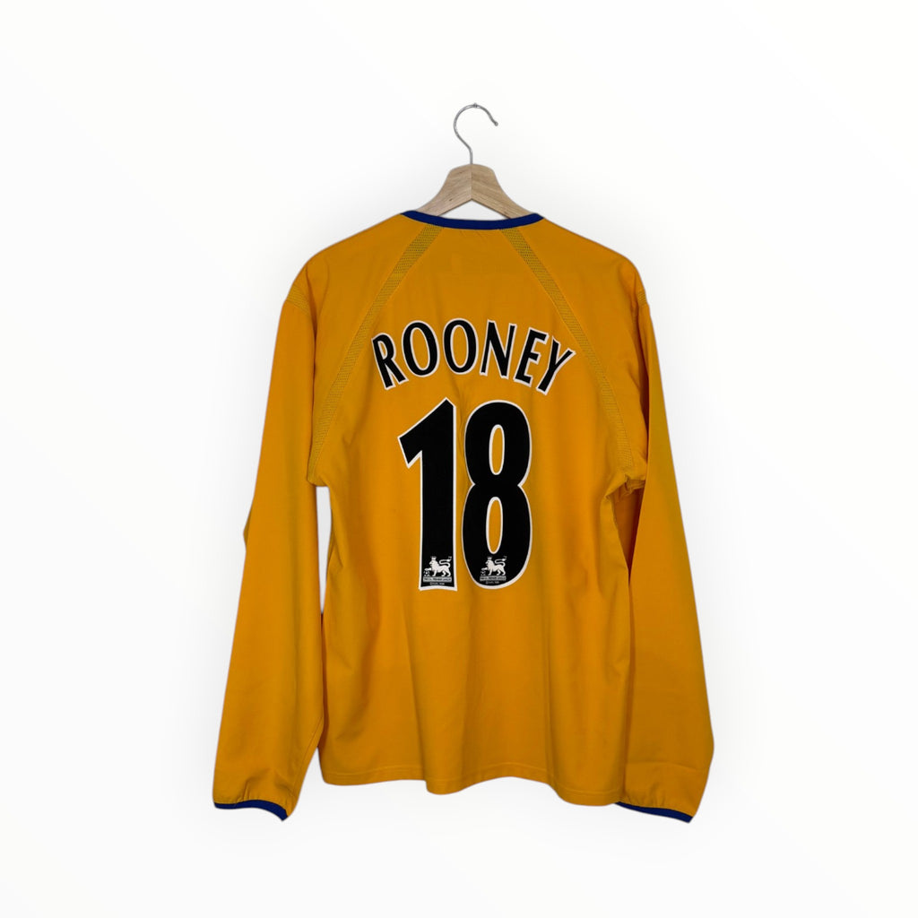 rooney football shirt long sleeve yellow everton