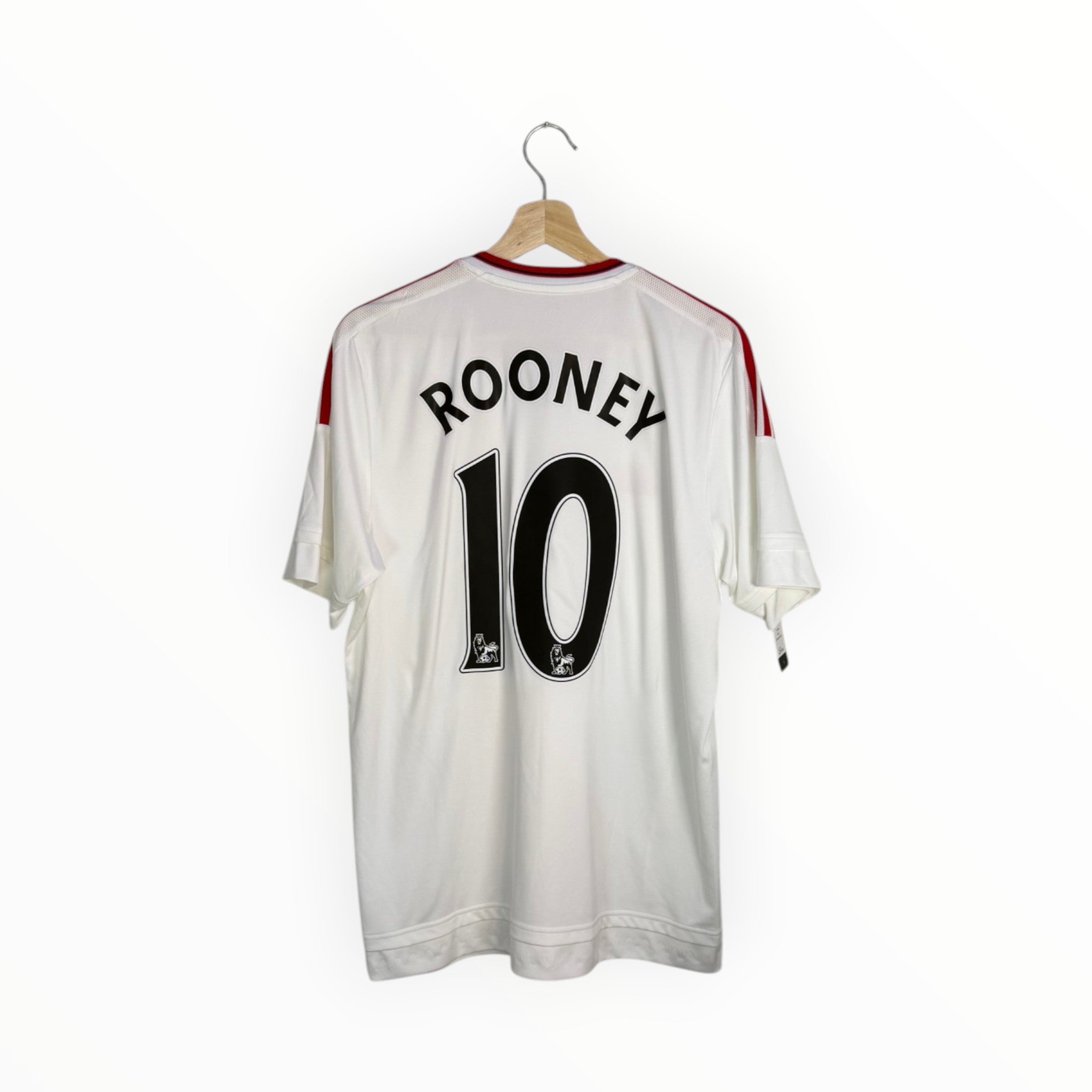 rooney football shirt white and black manchester united