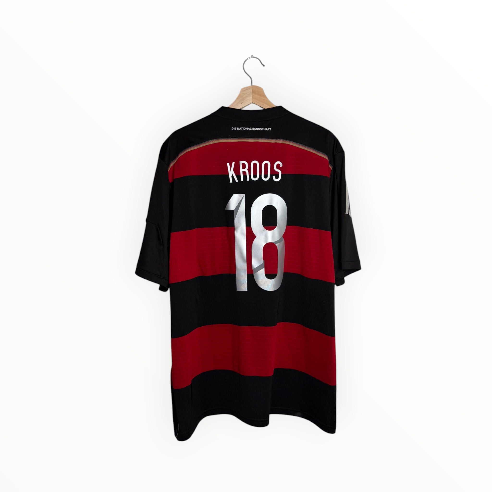 roos football shirt black and red stripes germany