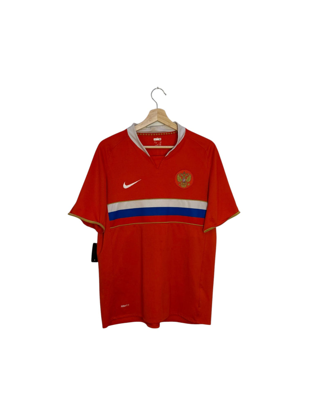 russia football shirt nike red and white