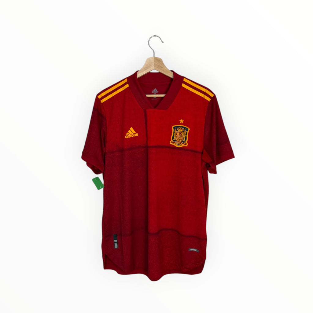 spain football shirt red and orange adidas