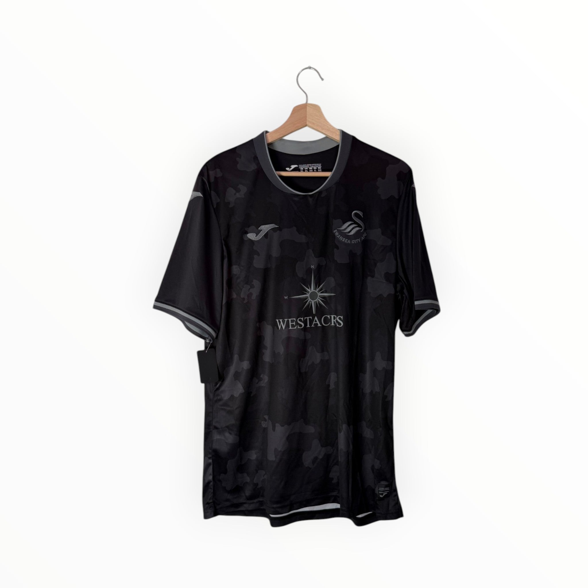 swansea football shirt black joma