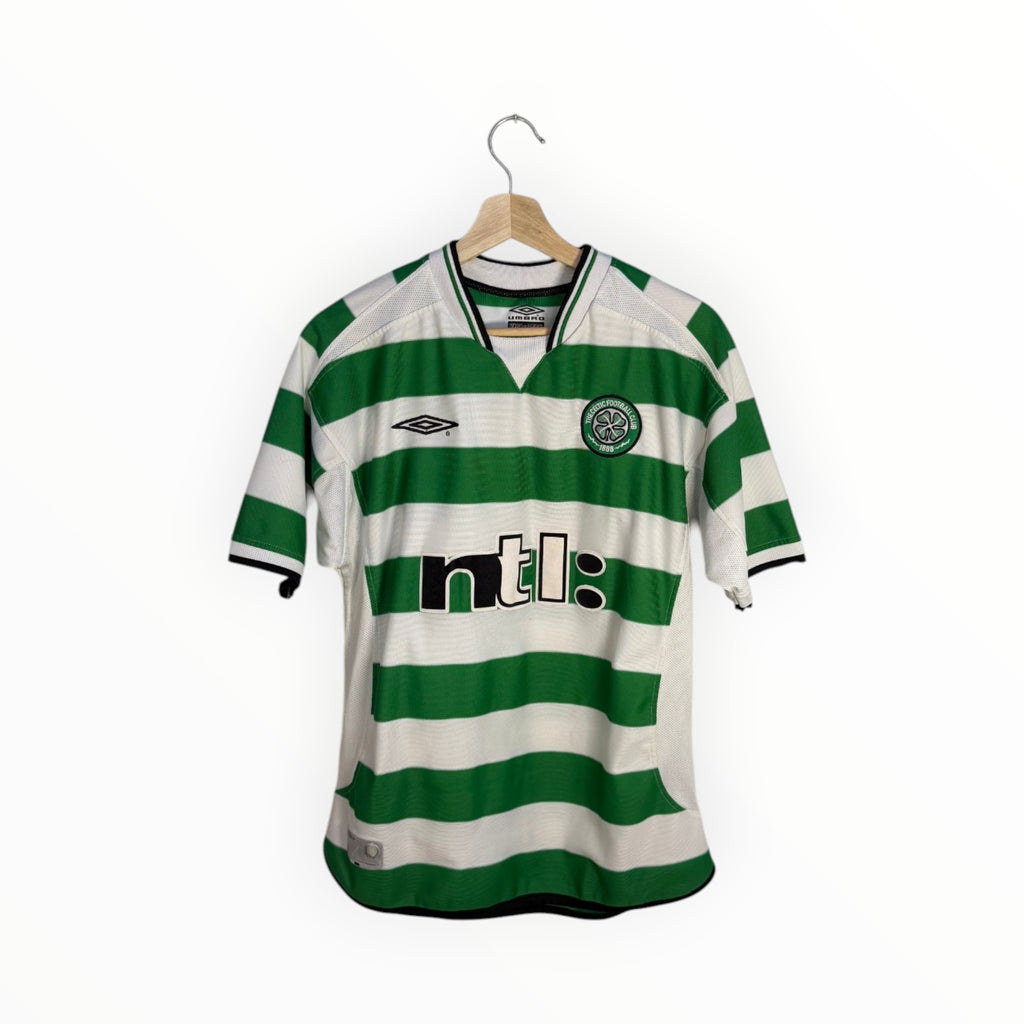 umbro celtic football shirt green and white stripes