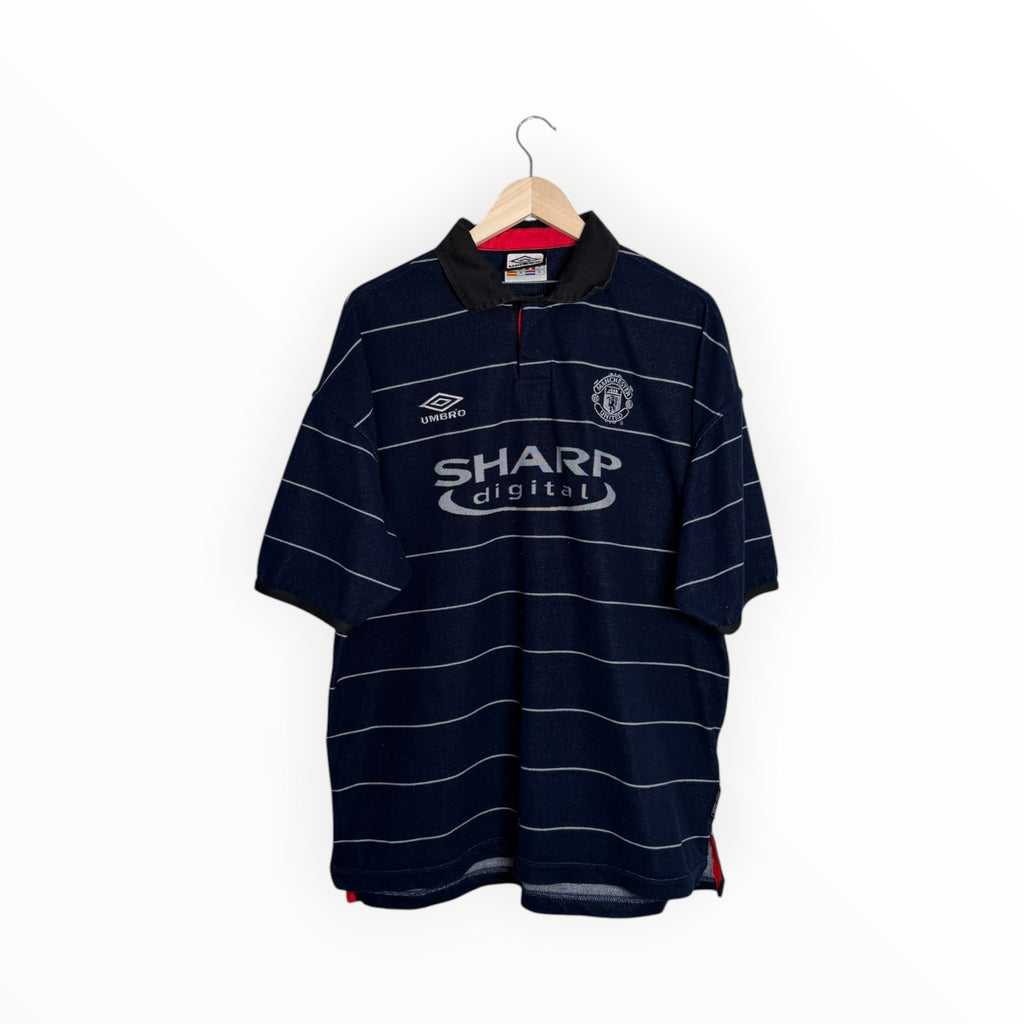 umbro football shirt polo sharp Manchester United navy