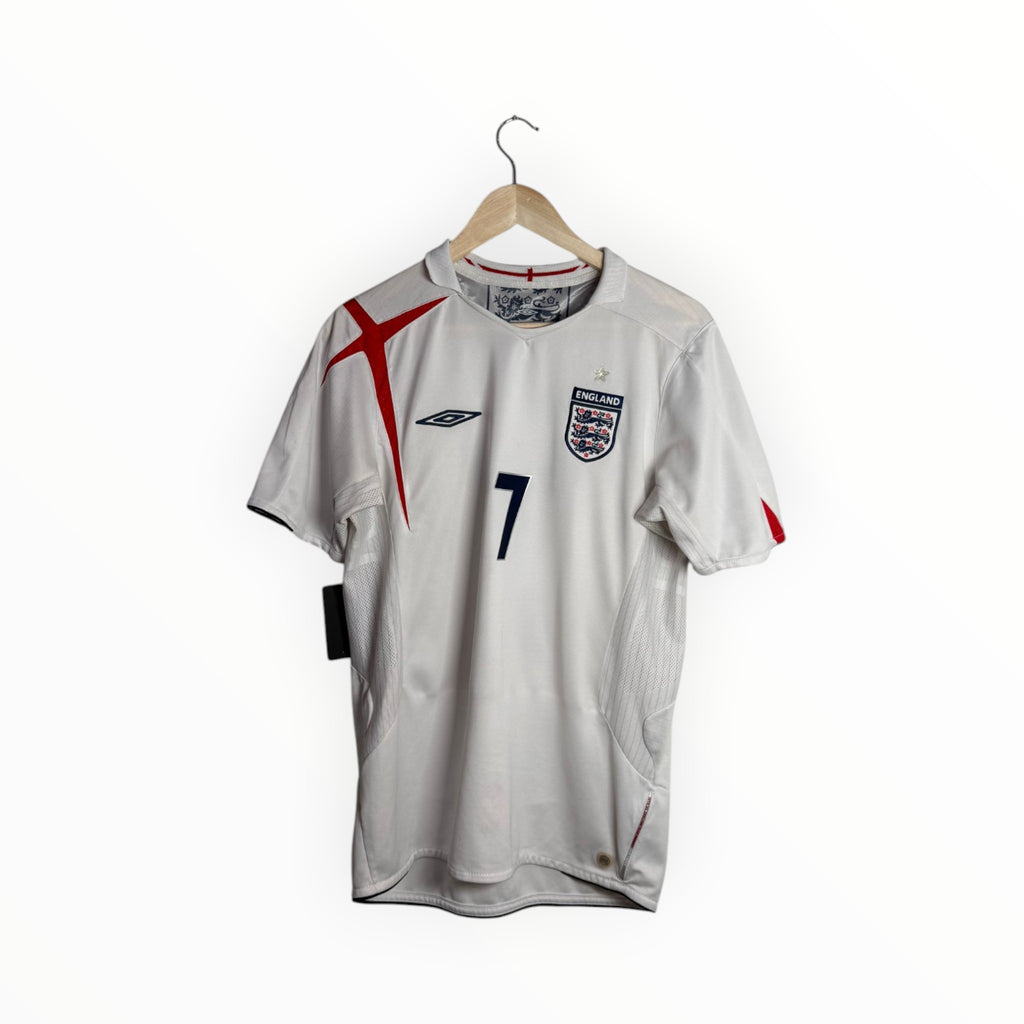 umbro football shirt white and red england