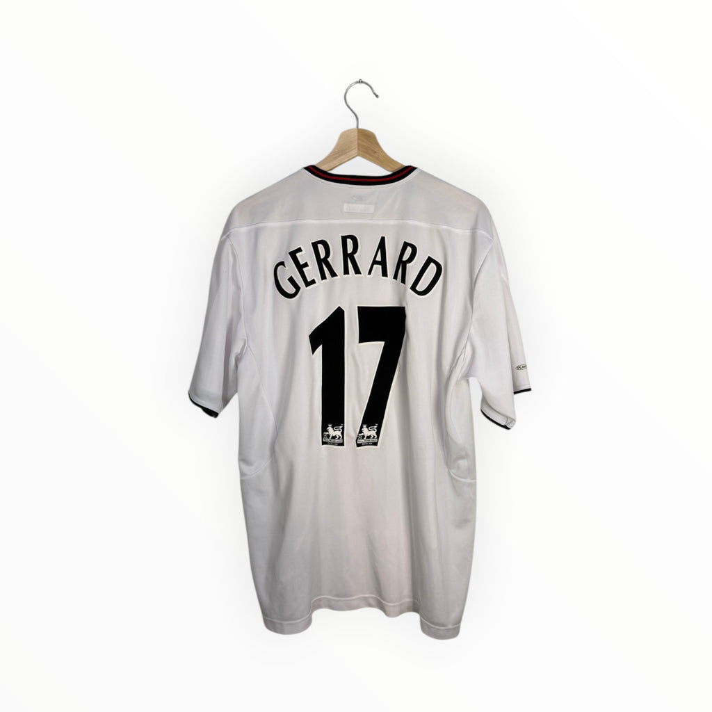 white and black jersey liverpool gerrard number 17
