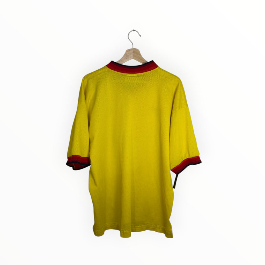 yellow football shirt liverpool fc