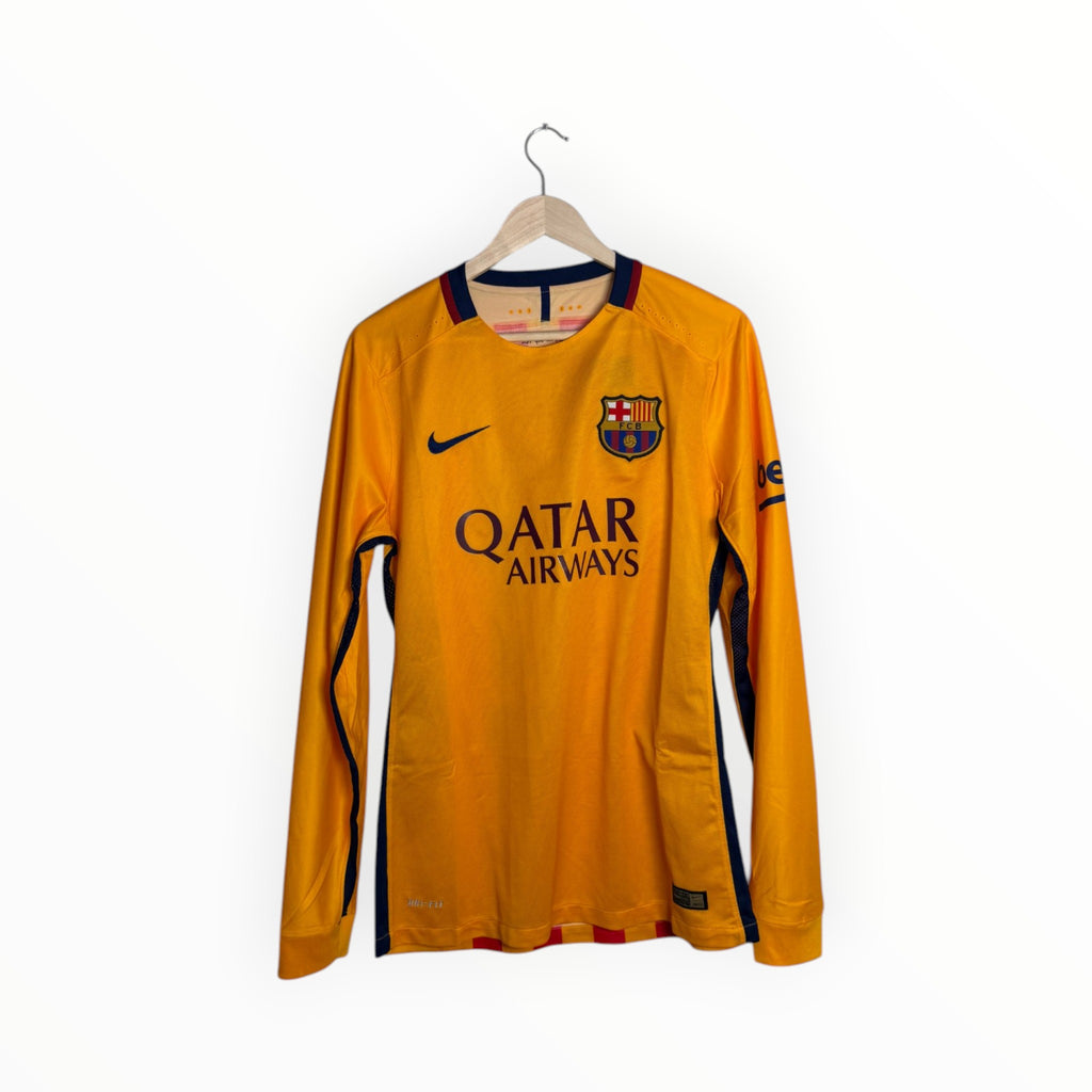 yellow football shirt nike long sleeve Barcelona